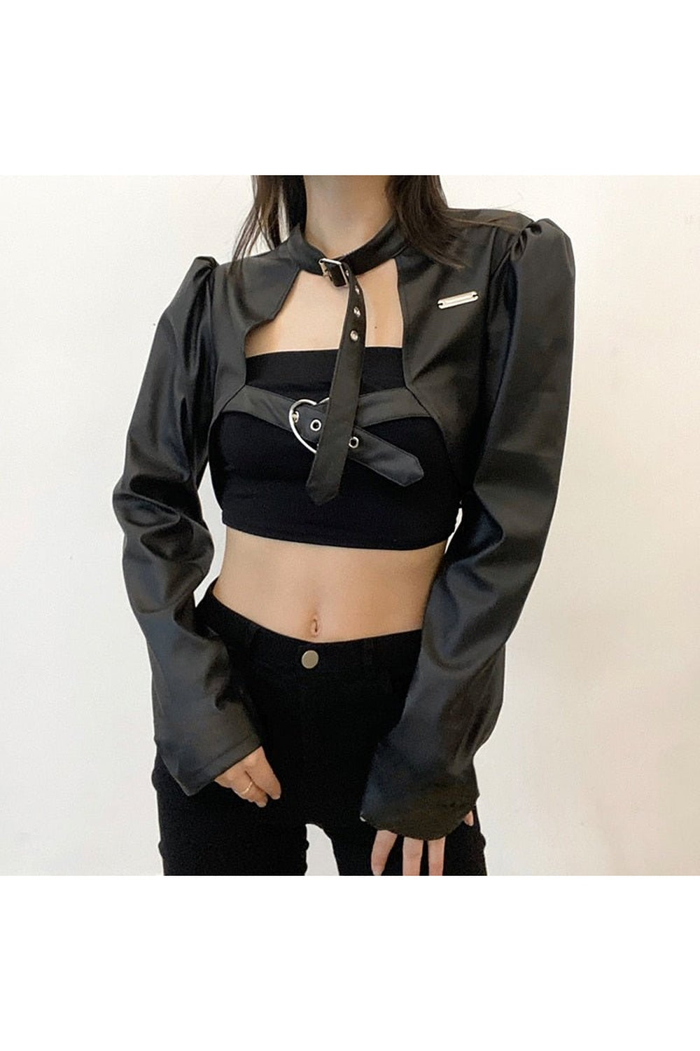 Fall Punk Style Crop Jacket