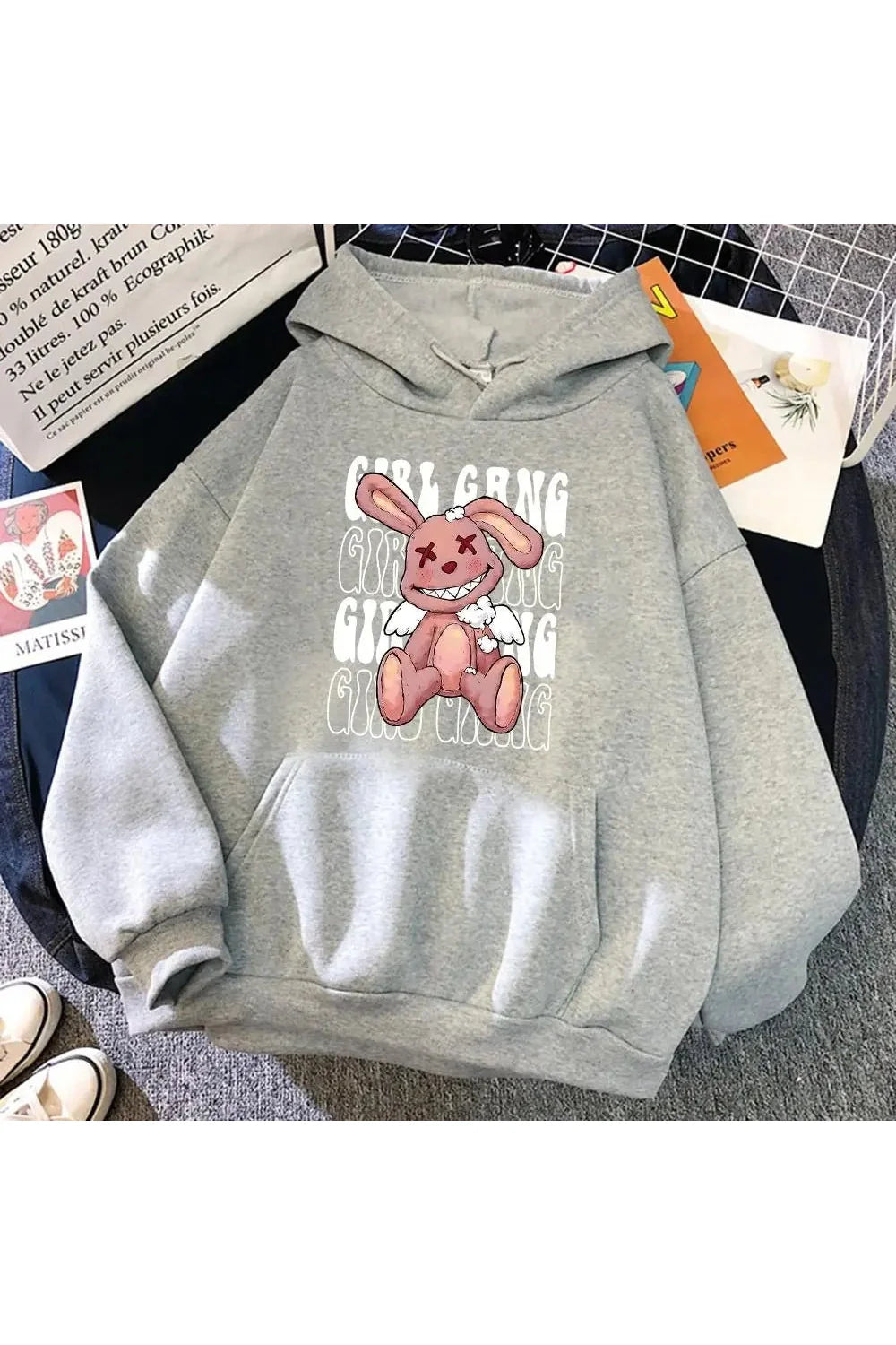 Fall Rabbit Doll Fleece Hoodie