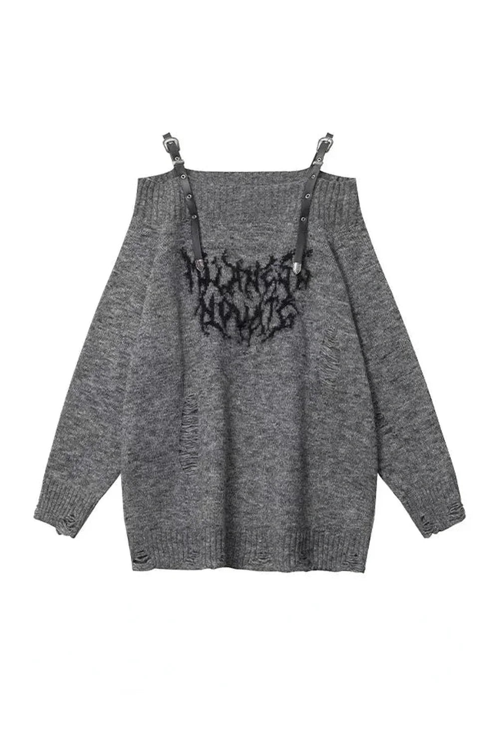 Fall Rebel's Script Oversized Sweater