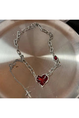 Red Heart Gothic Necklace