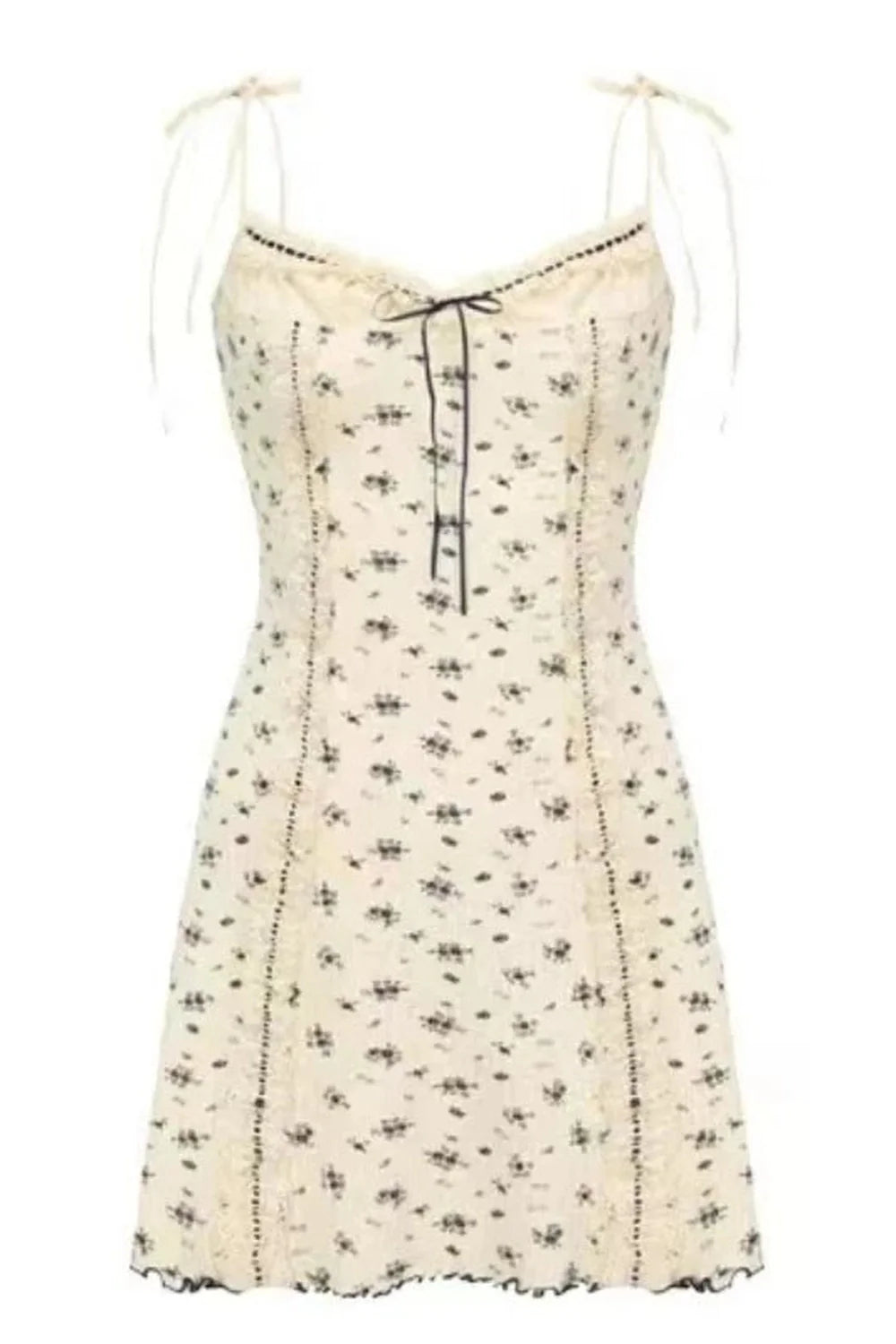 Retro Schleife Blumenkleid Set
