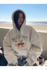 Fall Retro Cartoon Graphic Hoodie