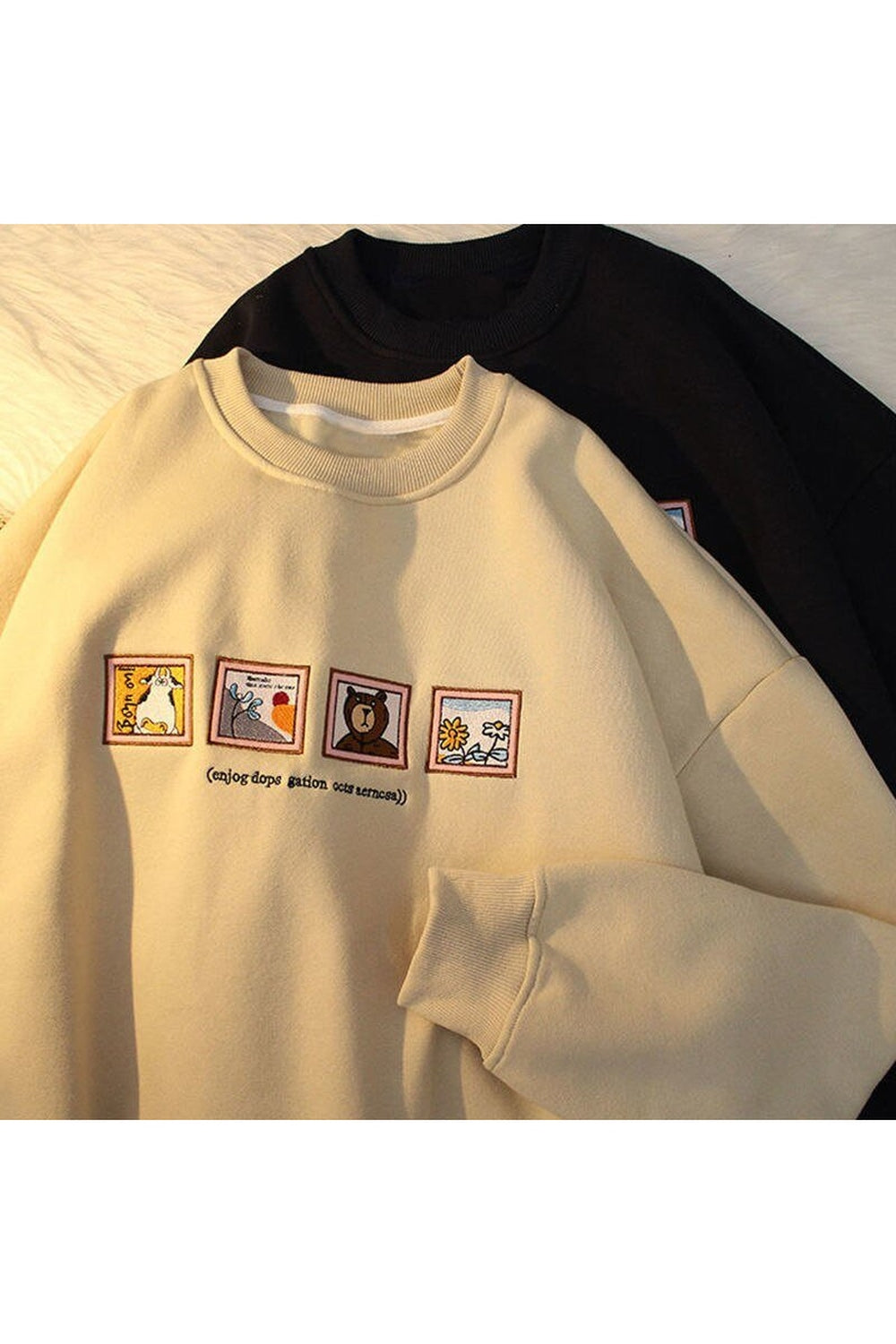 Retro Cartoon Print Sweatshirt