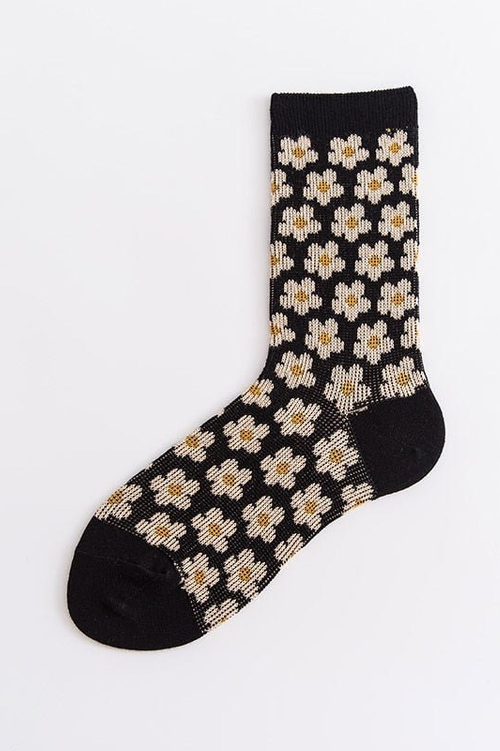 Retro Cozy  Flower Socks