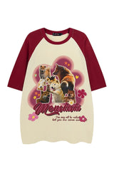 Retro Dog Raglan Sleeve T-Shirt