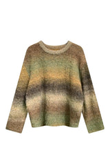 Fall Retro Gradient Knit Sweater