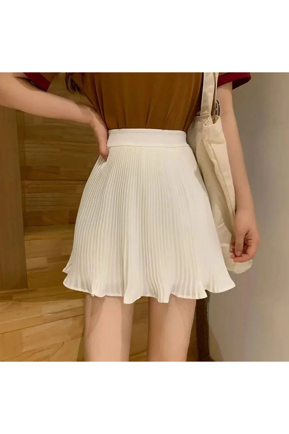 Retro High-Waist Pleated Skirt