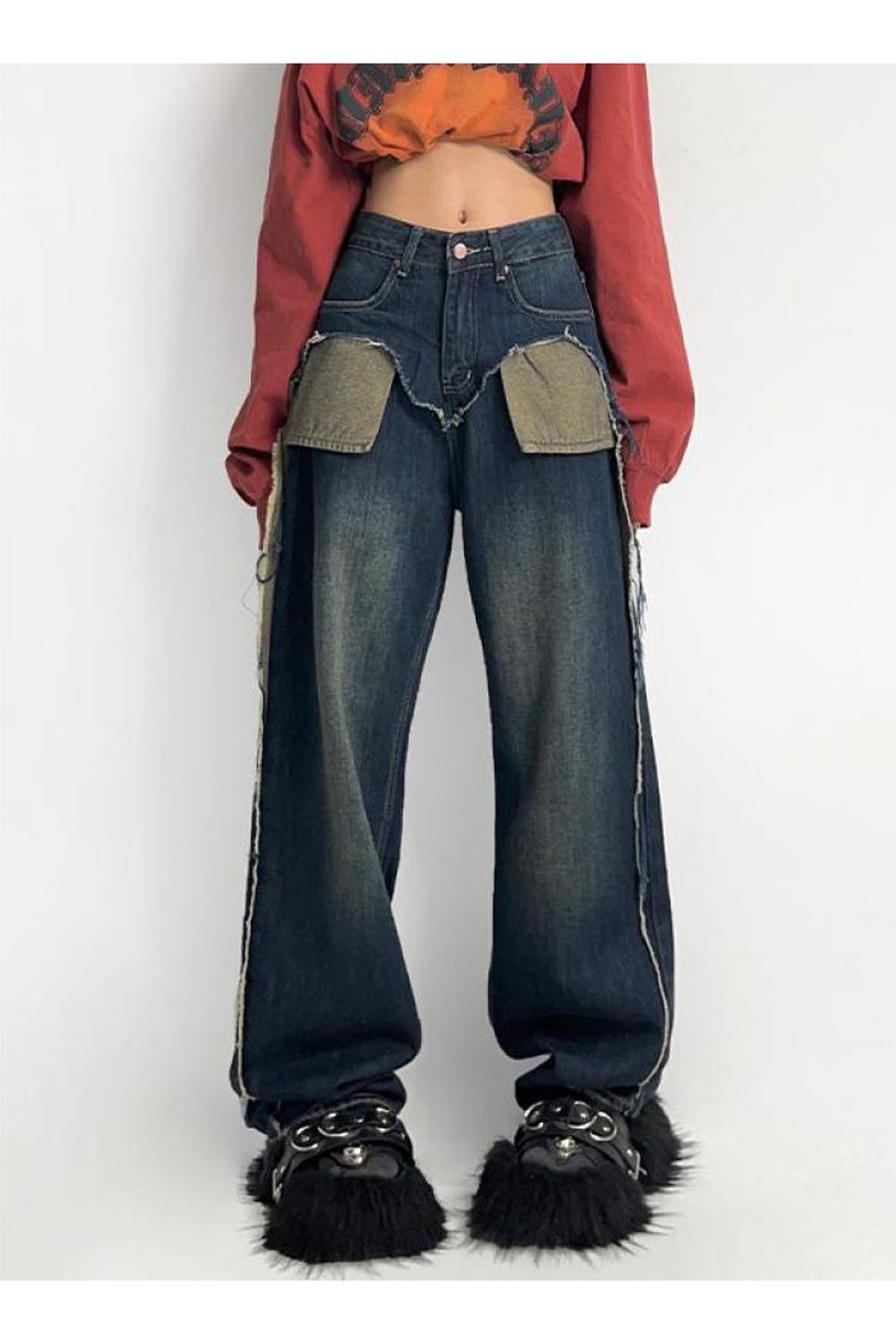 Fall Retro Jeans Wide Leg