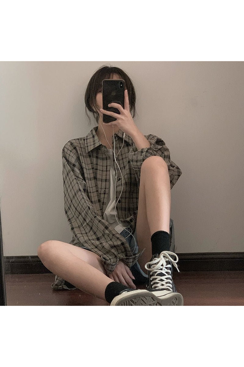 Retro Plaid Grunge Shirt