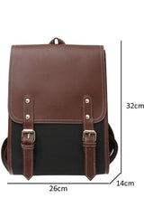 Retro Pu Leather Backpack