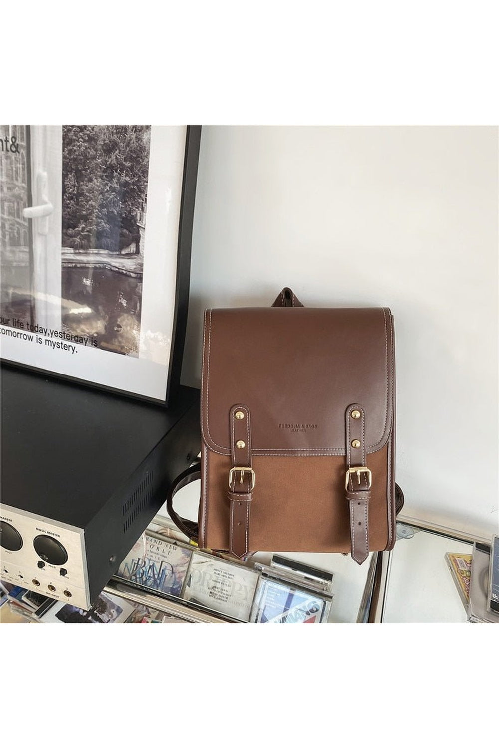 Retro Pu Leather Backpack