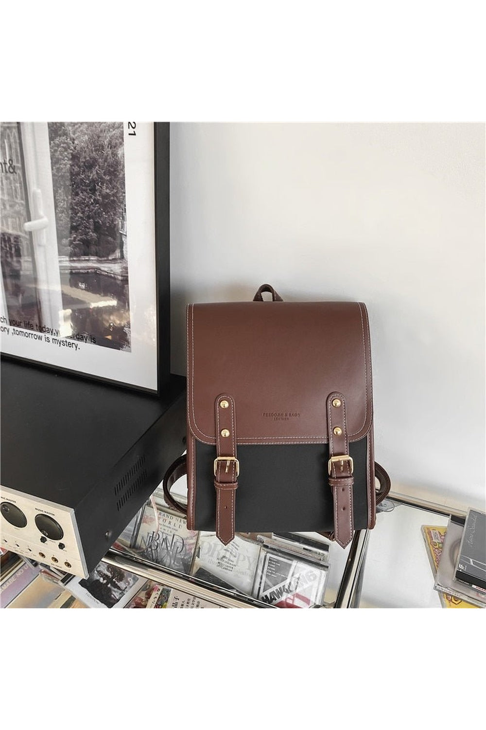 Retro Pu Leather Backpack