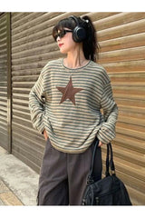 Fall Retro Rhythms Striped Sweater