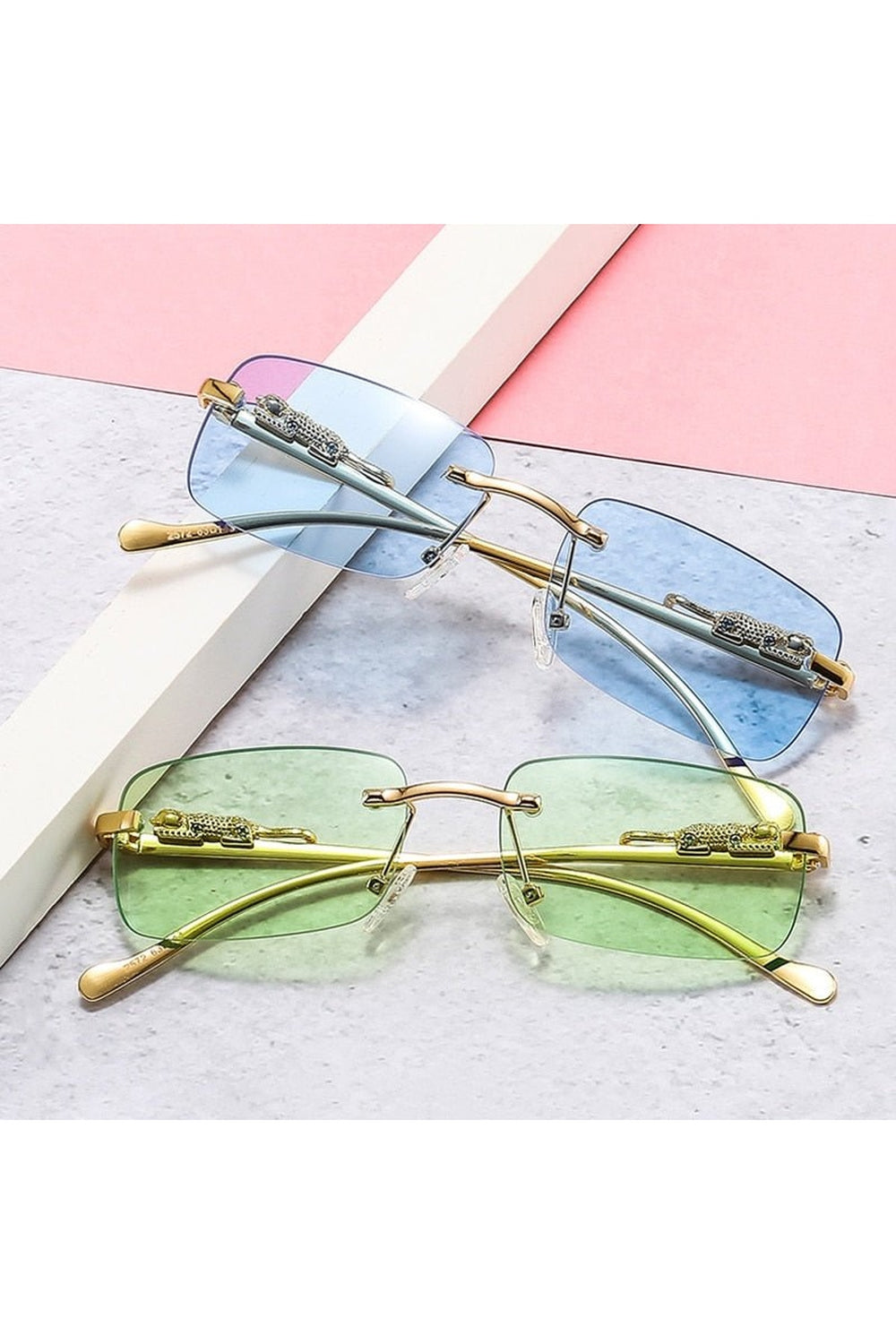 Retro Rimless Sunglasses