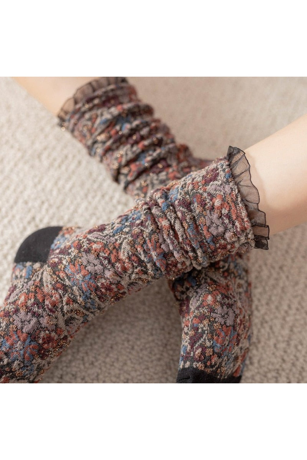 Retro Ruffle Socks