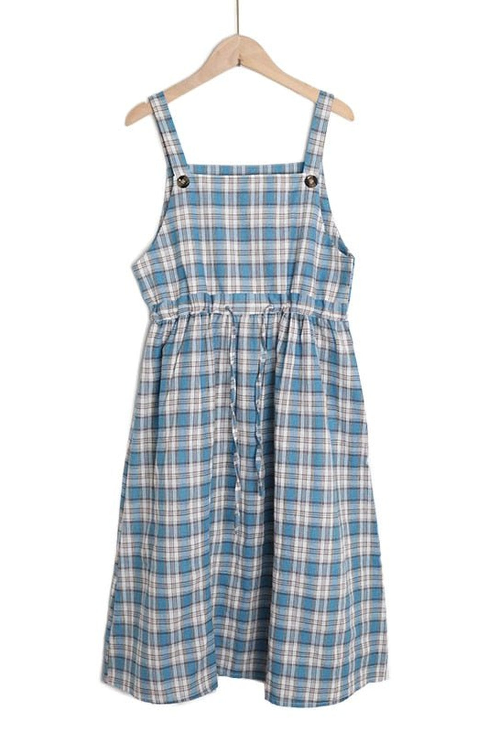 Retro Spaghetti Strap Plaid Dress