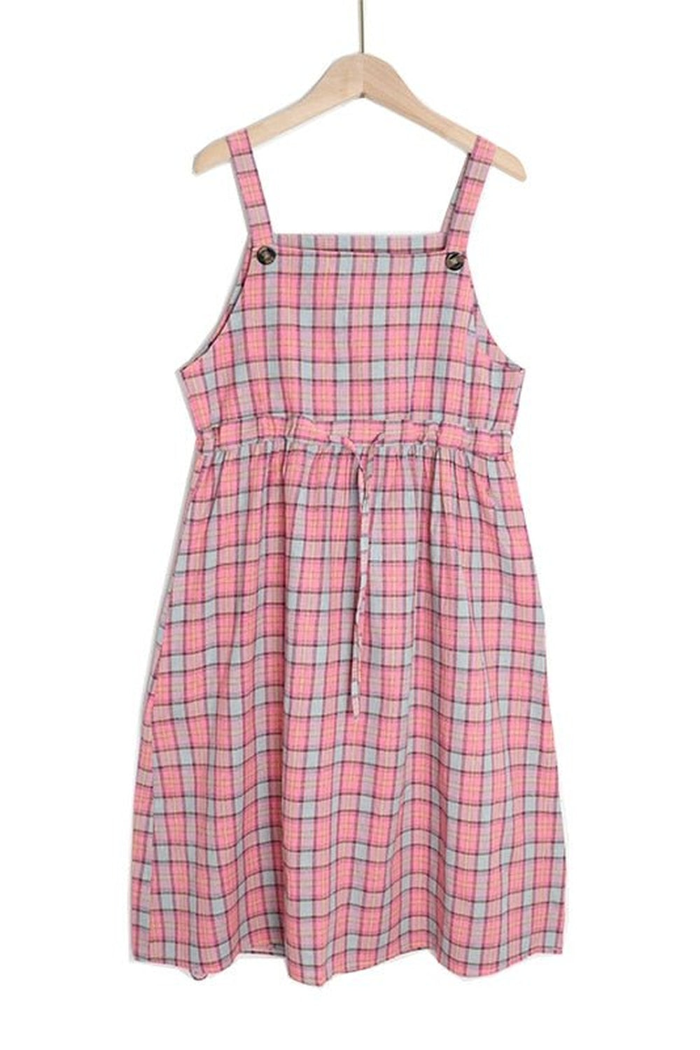 Retro Spaghetti Strap Plaid Dress