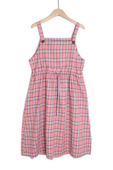 Retro Spaghetti Strap Plaid Dress