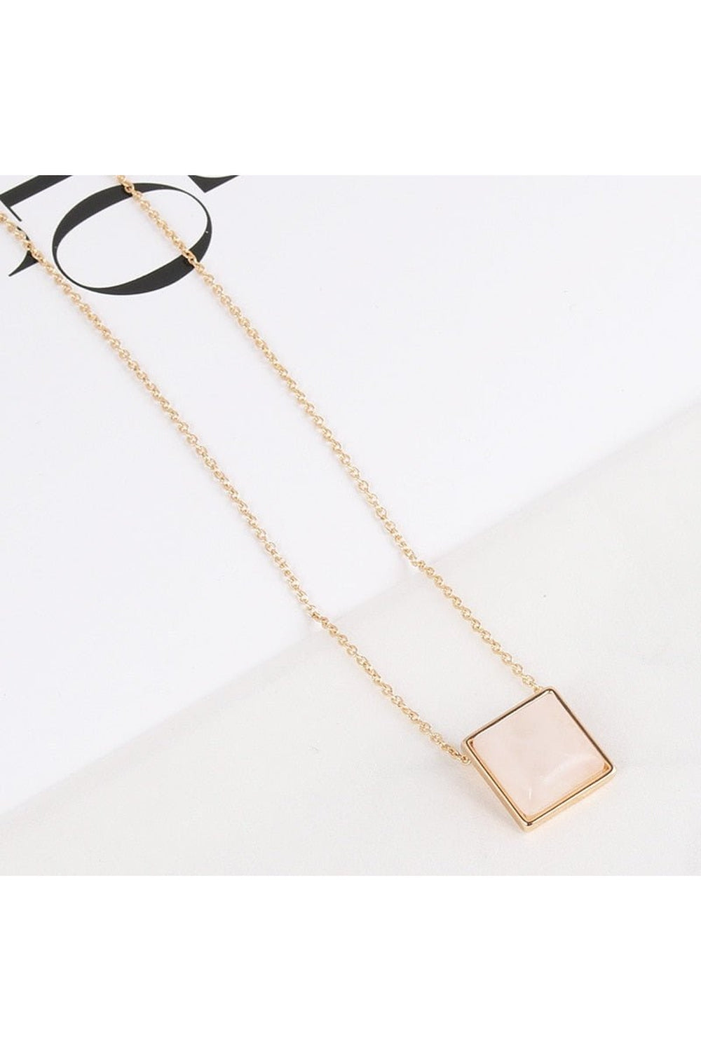 Retro Square pendant necklace