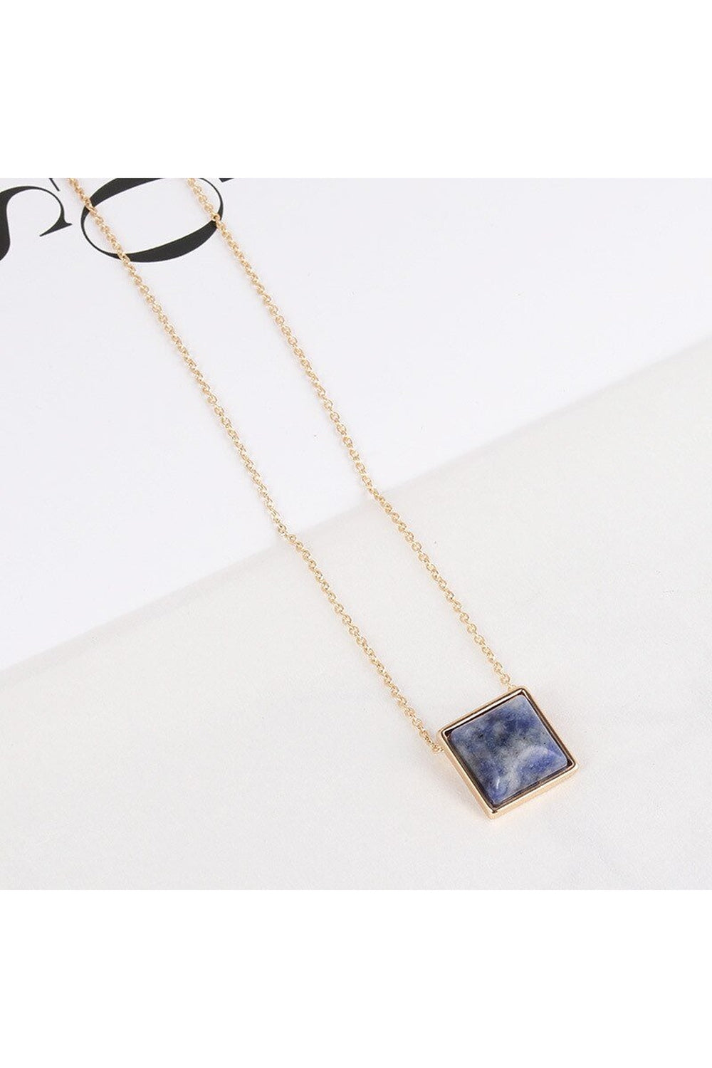 Retro Square pendant necklace