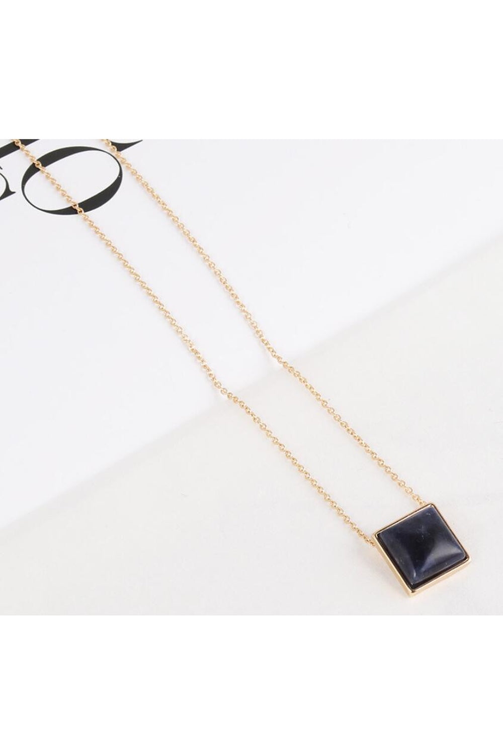 Retro Square pendant necklace