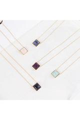 Retro Square pendant necklace