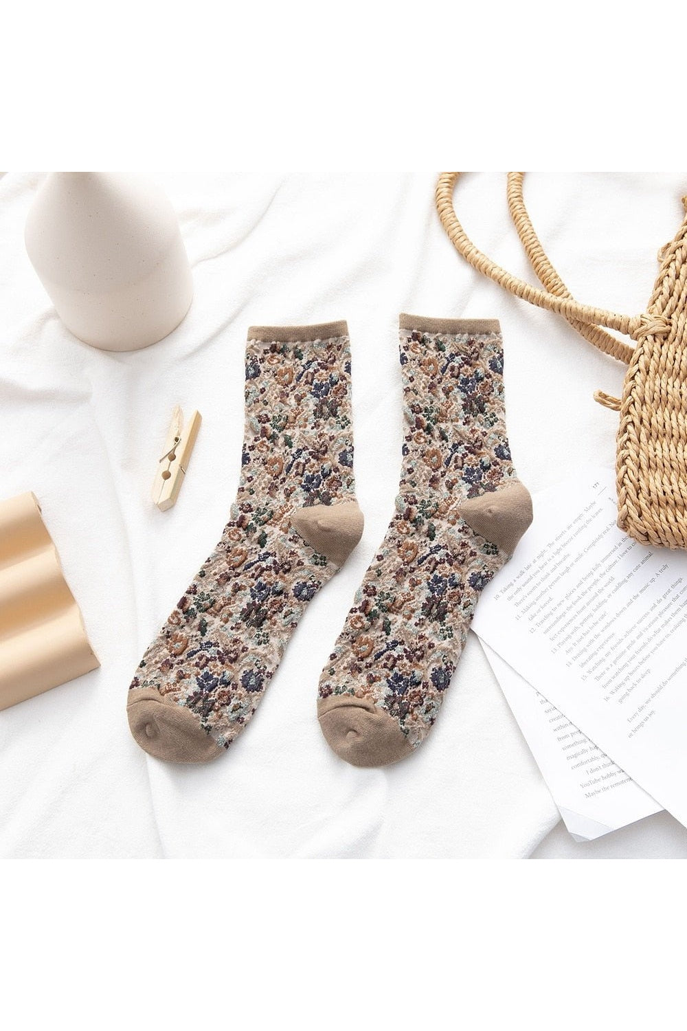 Retro Vintage Floral Socks