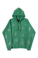 Fall Rhinestone Graphics Oversized Hoodie