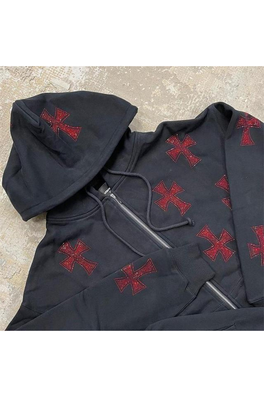 Fall Rhinestone Graphics Oversized Hoodie