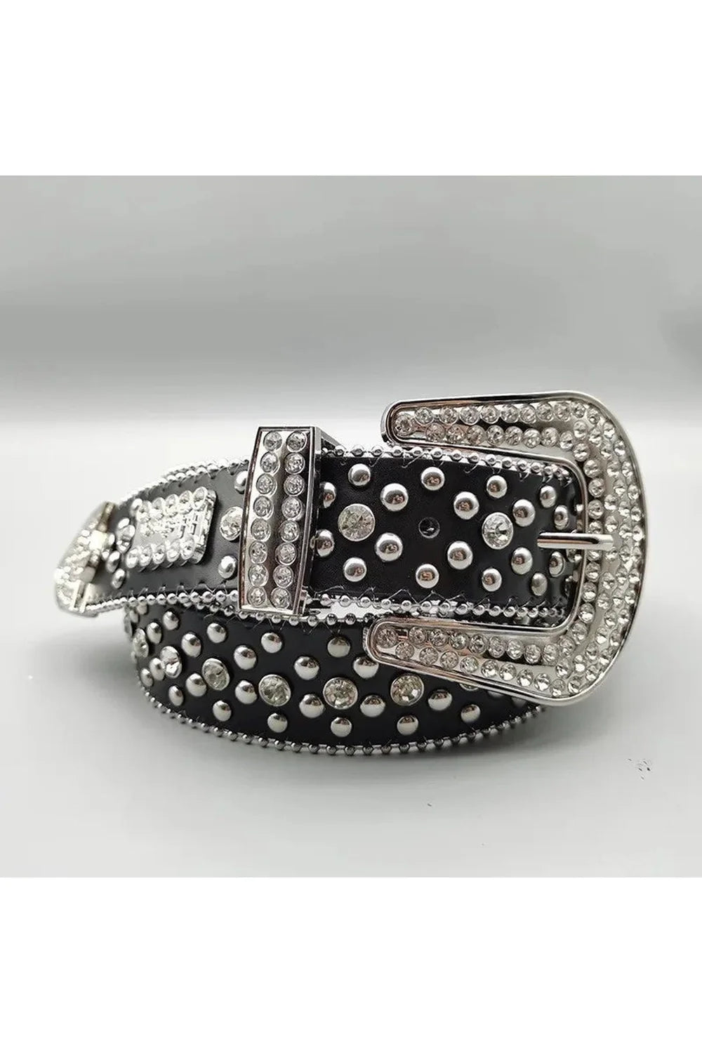 Rhinestone Rivet Denim Y2K Style Belt