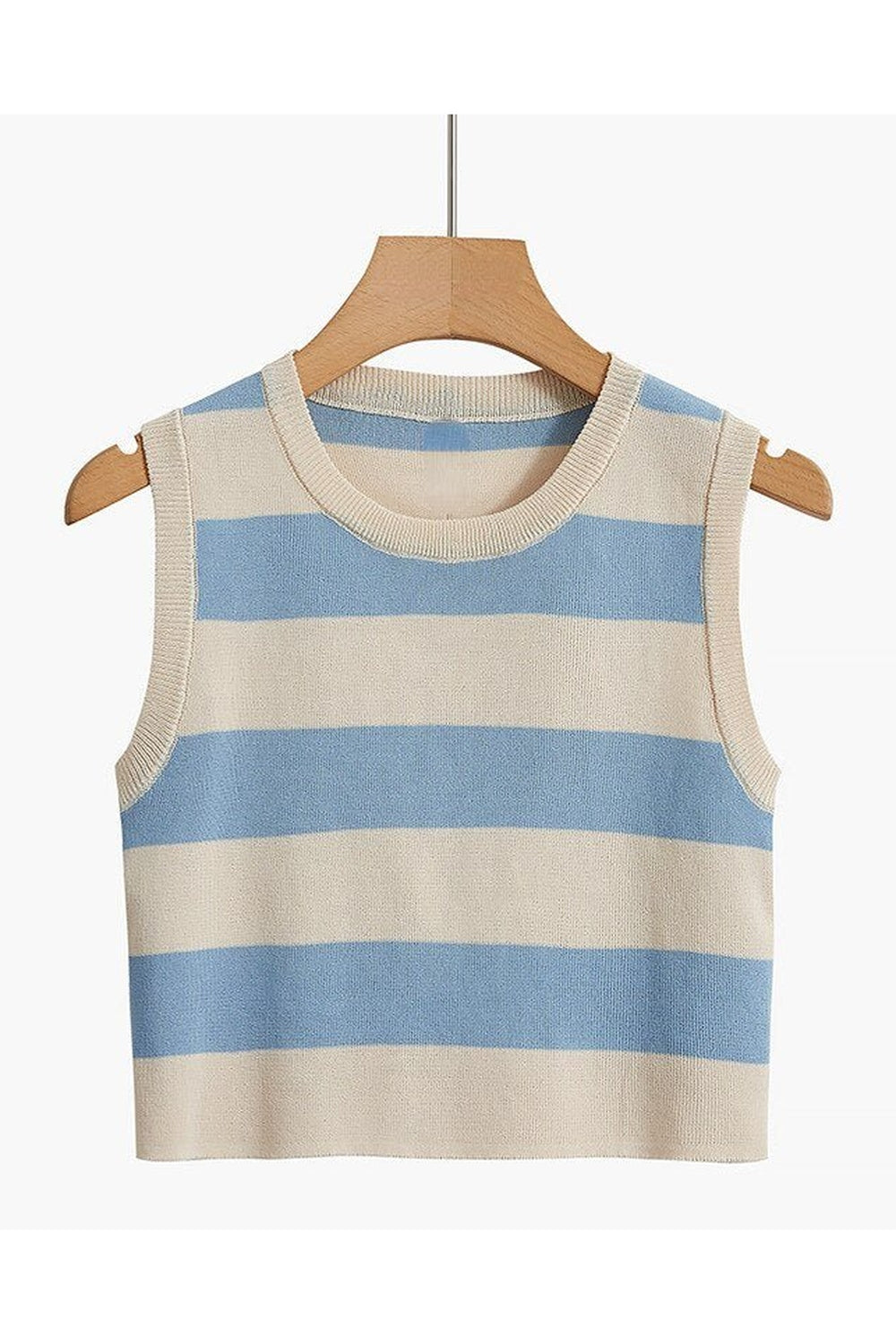 Rib-knit Stripe Tank Top