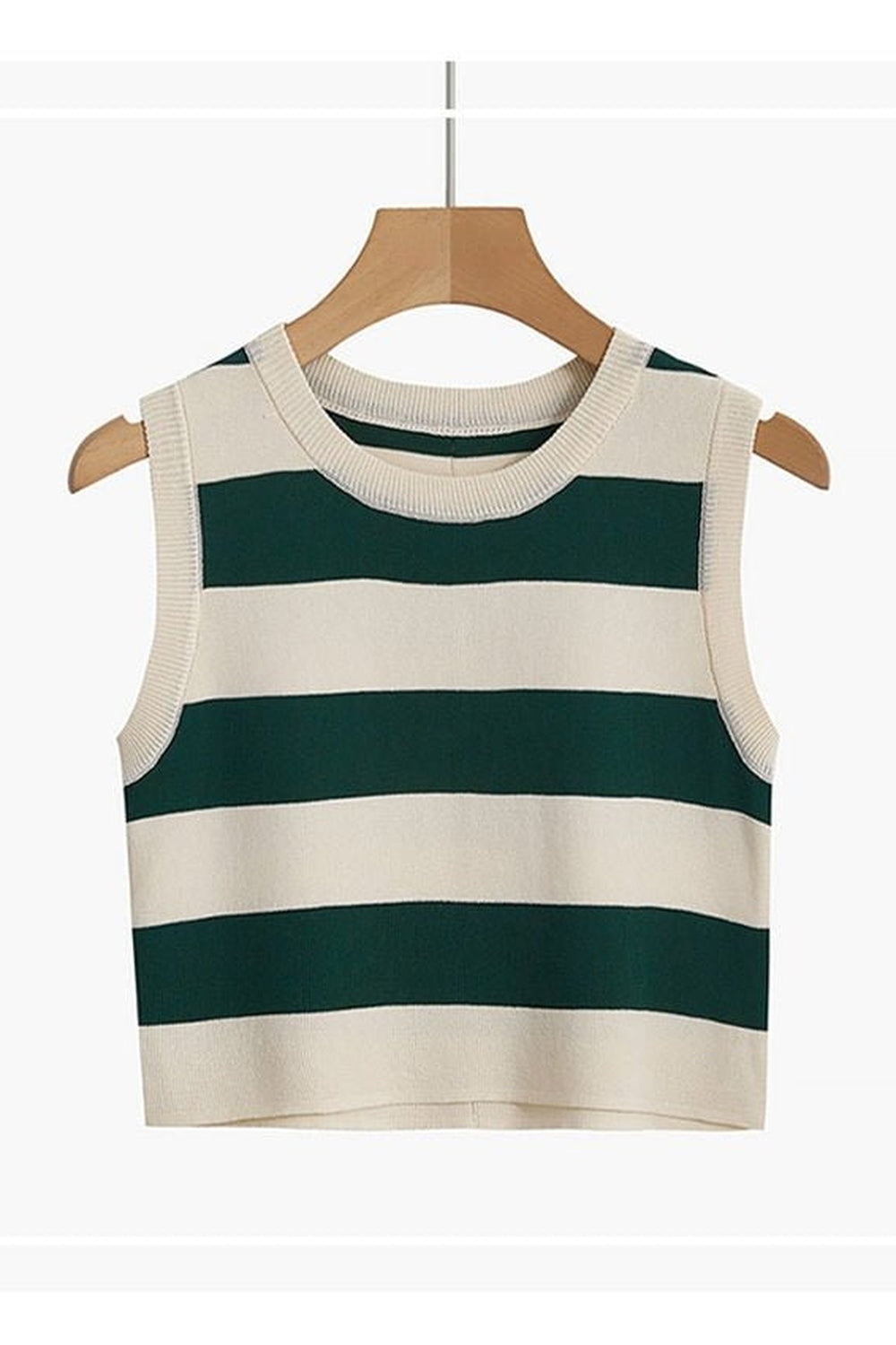 Rib-knit Stripe Tank Top