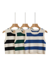 Rib-knit Stripe Tank Top