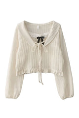 Ribbon Charm Cropped Blouse