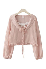 Ribbon Charm Cropped Blouse