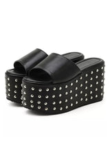 Rivet Walking Platform Sandals