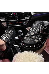 Chaussons à plateforme à rivets