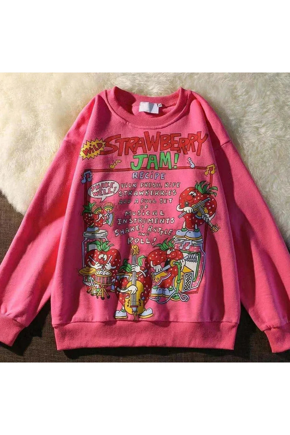 Rose Red Cartoon Sweatshirt