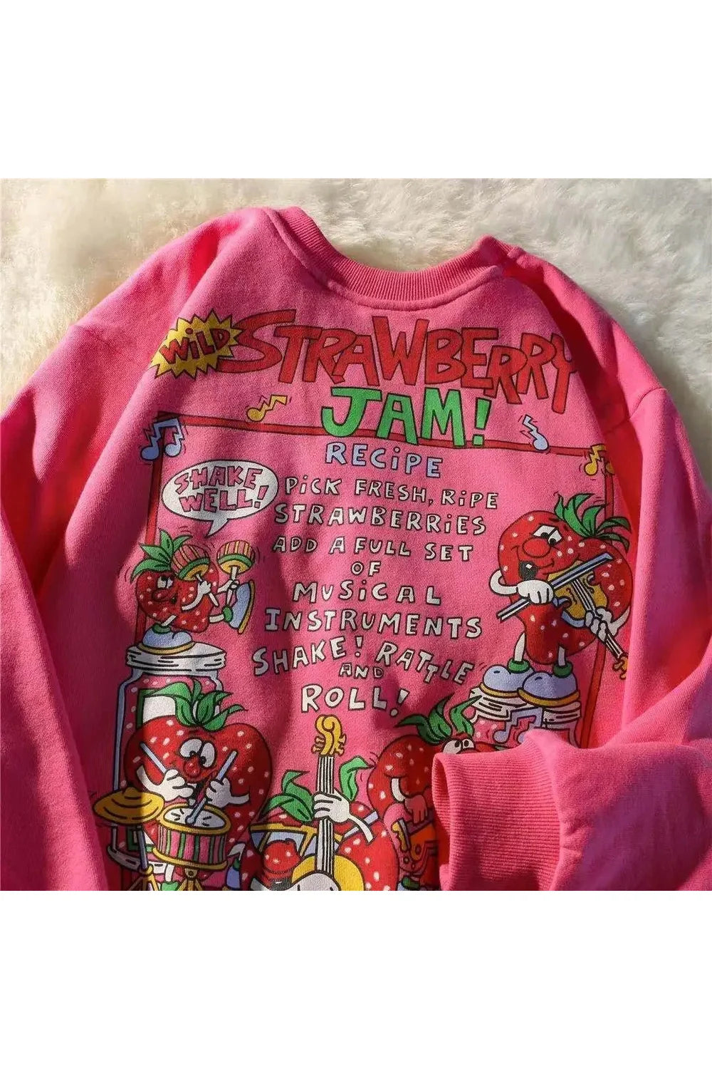 Rose Red Cartoon Sweatshirt