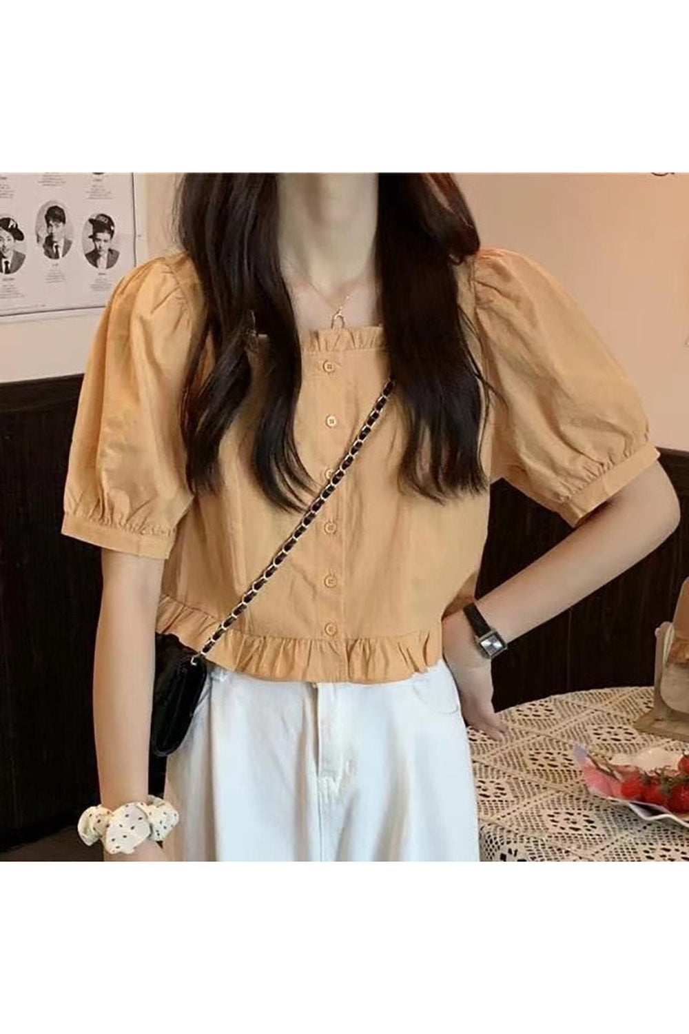 Ruffles Cute Button Up Blouse