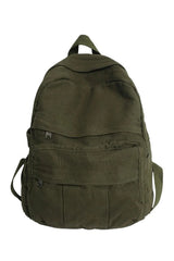 Sage Green Canvas Backpack