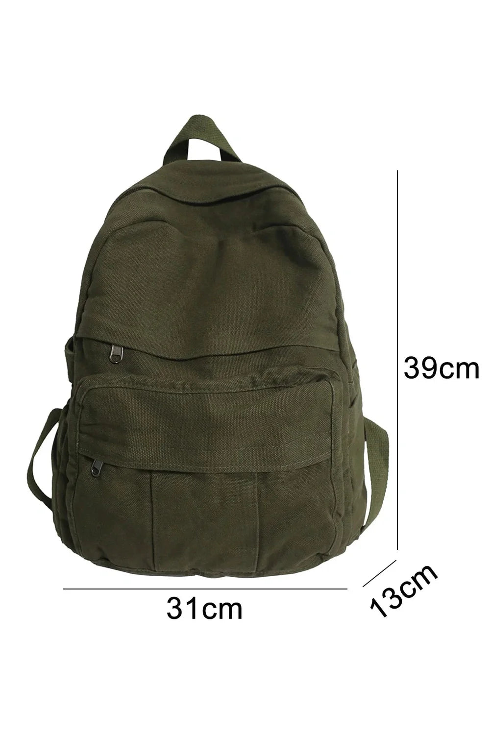 Sage Green Canvas Backpack