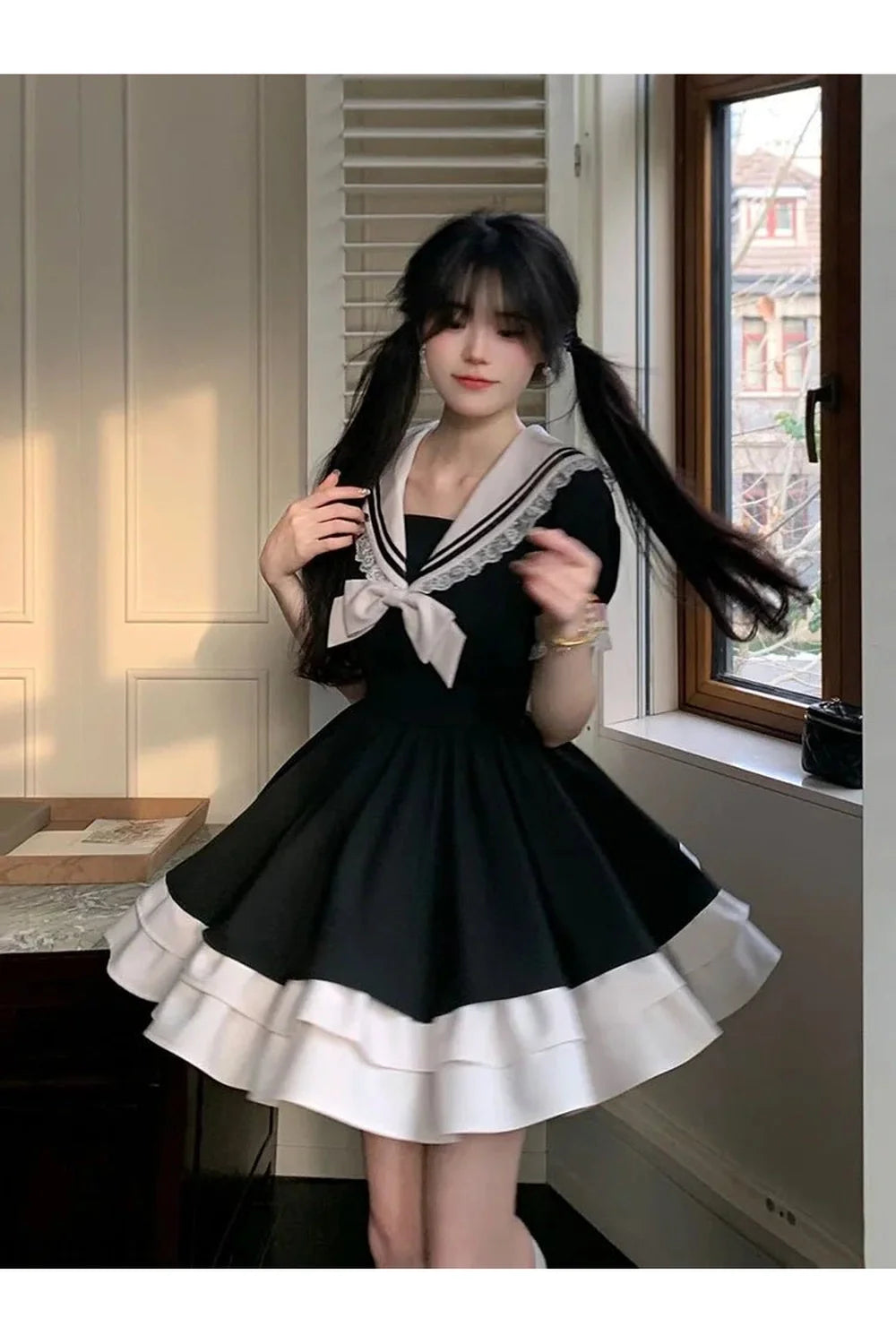 Sailor Sweetheart Ruffle Dress