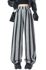 Shadow Stripe Wide-Leg Pants