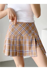 Side Split Pleated Skirt