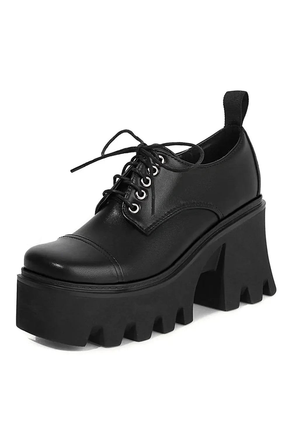 Silberne Plateau-Schulschuhe