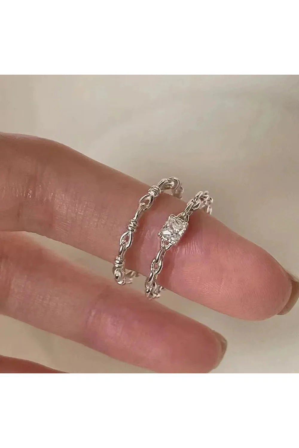 Silver Serenity Rings