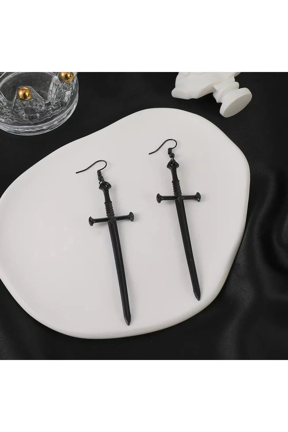 Silver Sword Drop Earring