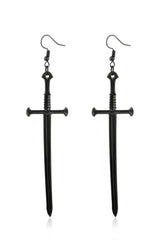 Silver Sword Drop Earring