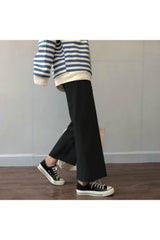 Skater Girl High Waist Oversize Black Pants